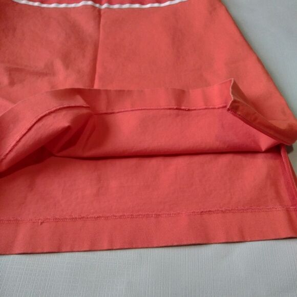 Birdie Peachy Orange and White Mid Rise Mini Length Golf Skirt Women's Size 8 - Picture 14 of 16